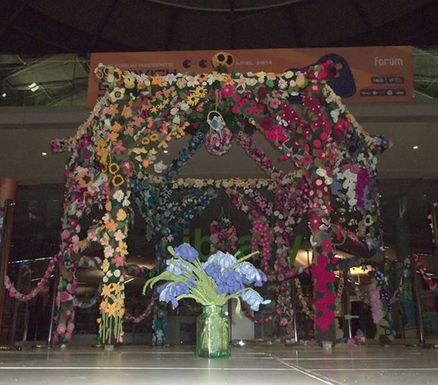 Knitted Flower Pergola