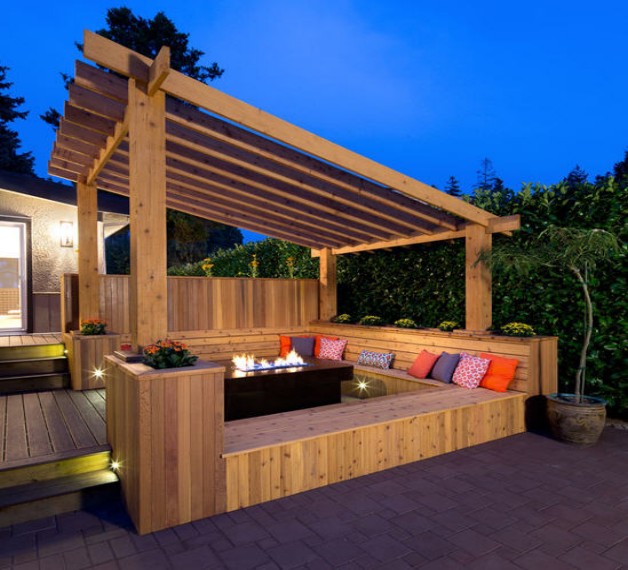 Pergola Bench Seat Designs 5