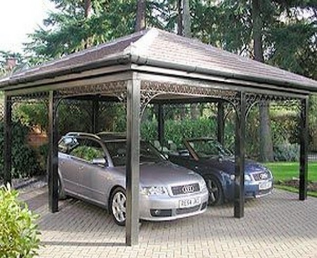 Garage Gazebo a Car Shelter Pergola Gazebos