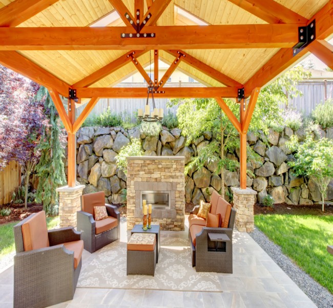 Gazebo Fireplace Ideas 2