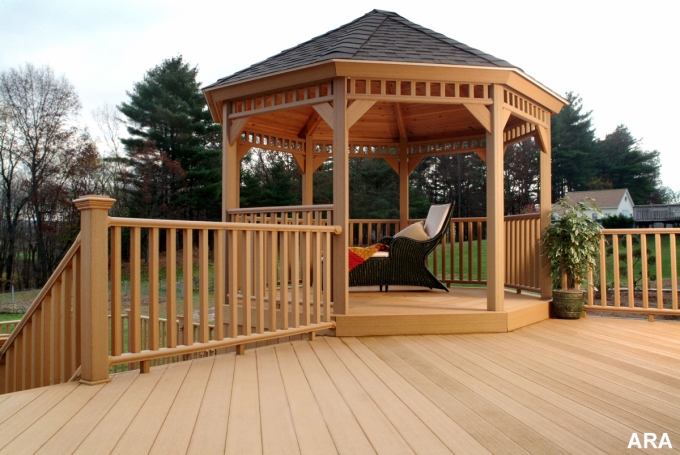 Gazebo Deck on Backyard 13