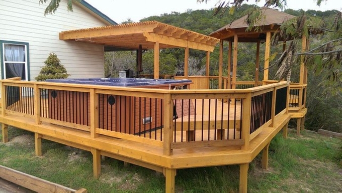 Gazebo Deck on Backyard 8