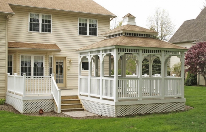 Gazebo Deck on Backyard 9