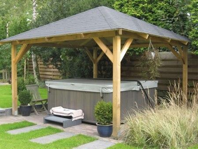 Private Hot Tub Gazebo Ideas 12