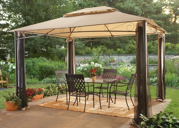 Stunning Gazebo Canopy Black Mosquito Netting Steel Frame With Steel Gazebo For Deck Steel Gazebo For Deck 1