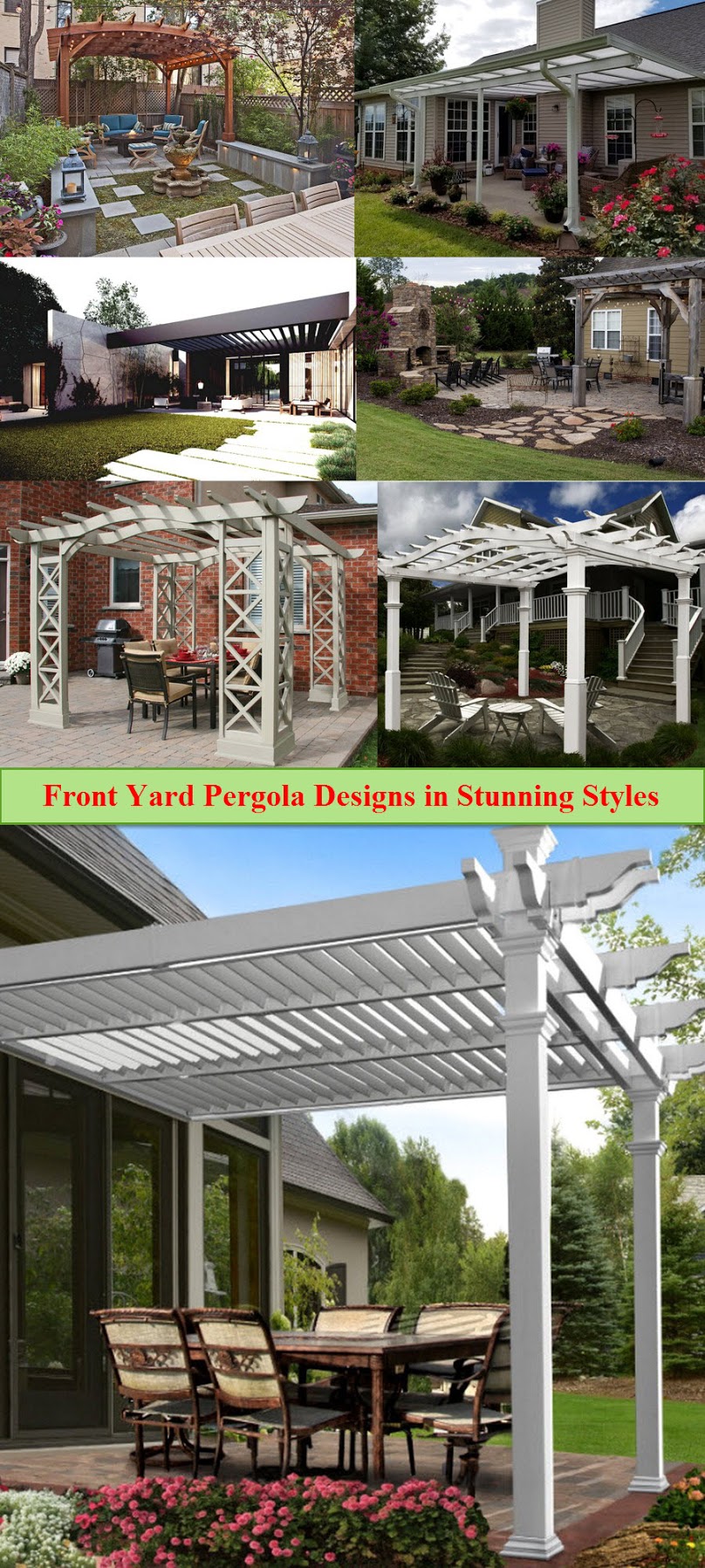 Front Yard Pergola Designs