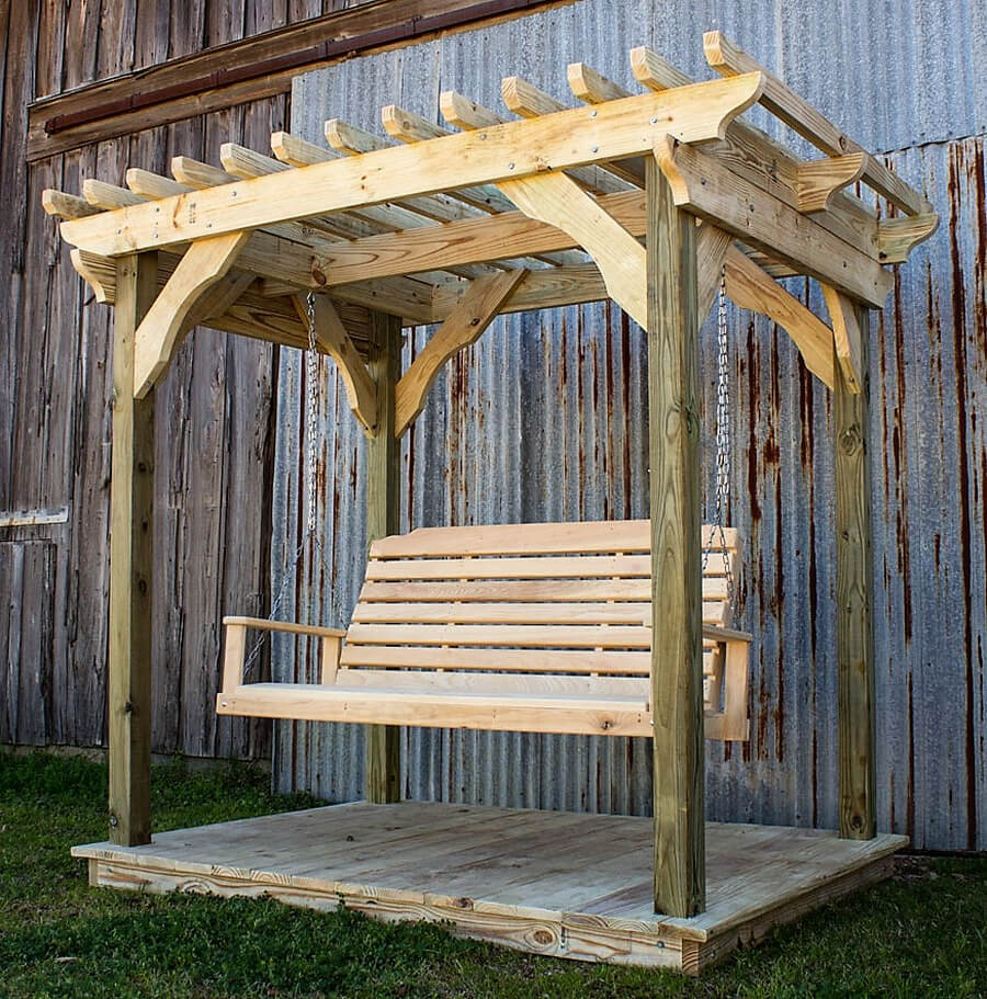 Swing Pergola on Little Deck