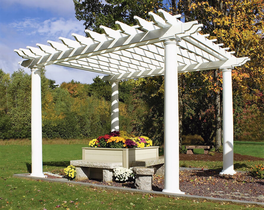Wonderful Vinyl Pergola in Garden