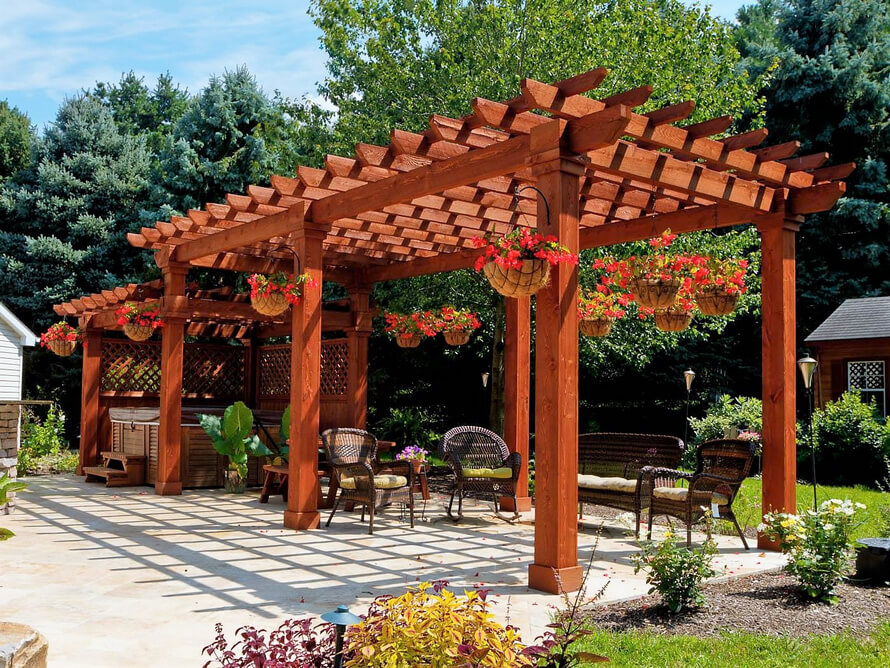 Wood & Vinyl Pergola Idea