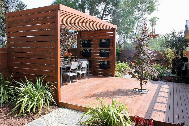 pergola deck dining room