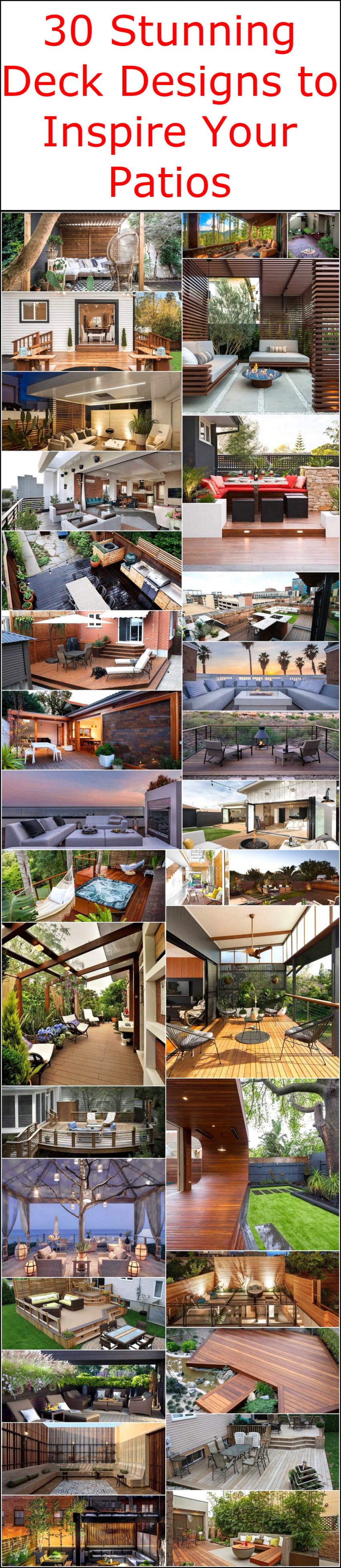 30 Stunning Deck Designs to Inspire Your Patios – Pergola Gazebos: