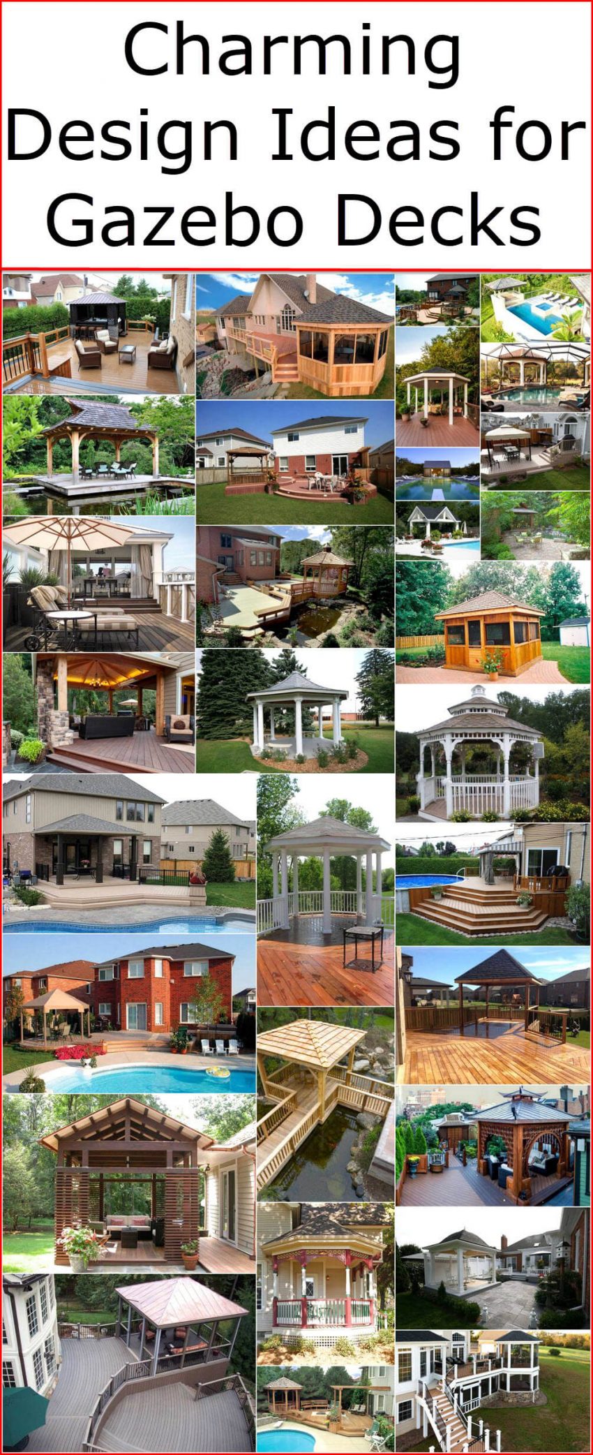 Charming Design Ideas for Gazebo Decks – Pergola Gazebos: