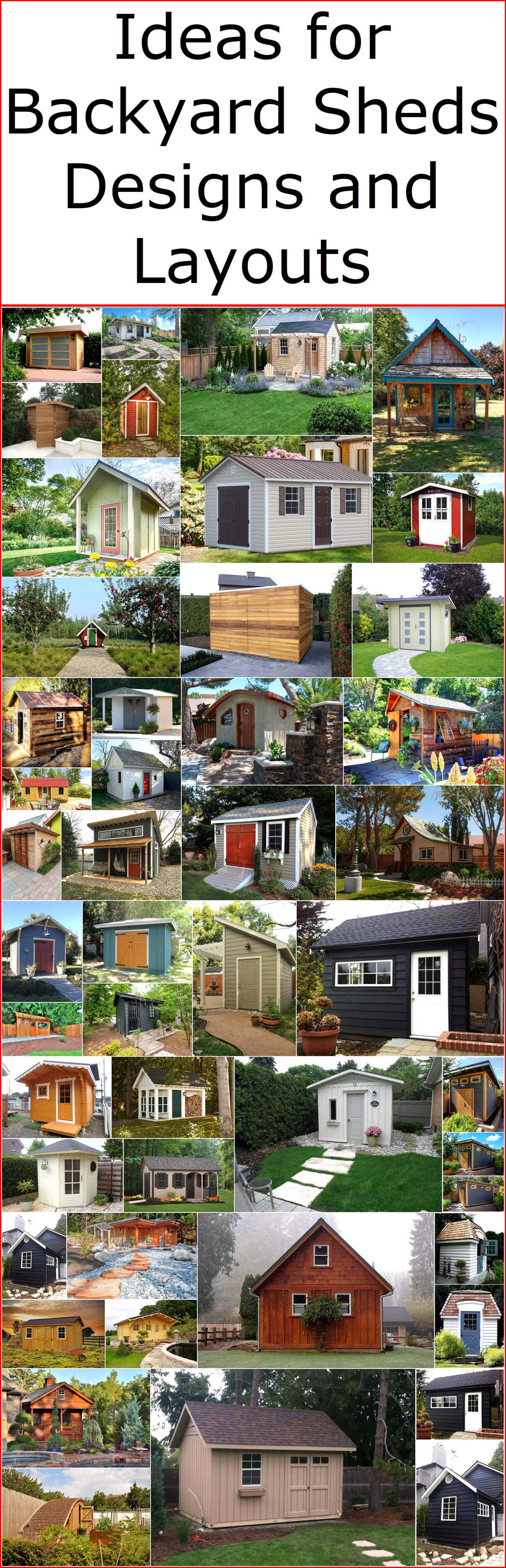 Ideas For Backyard Sheds Designs And Layouts Pergola Gazebos