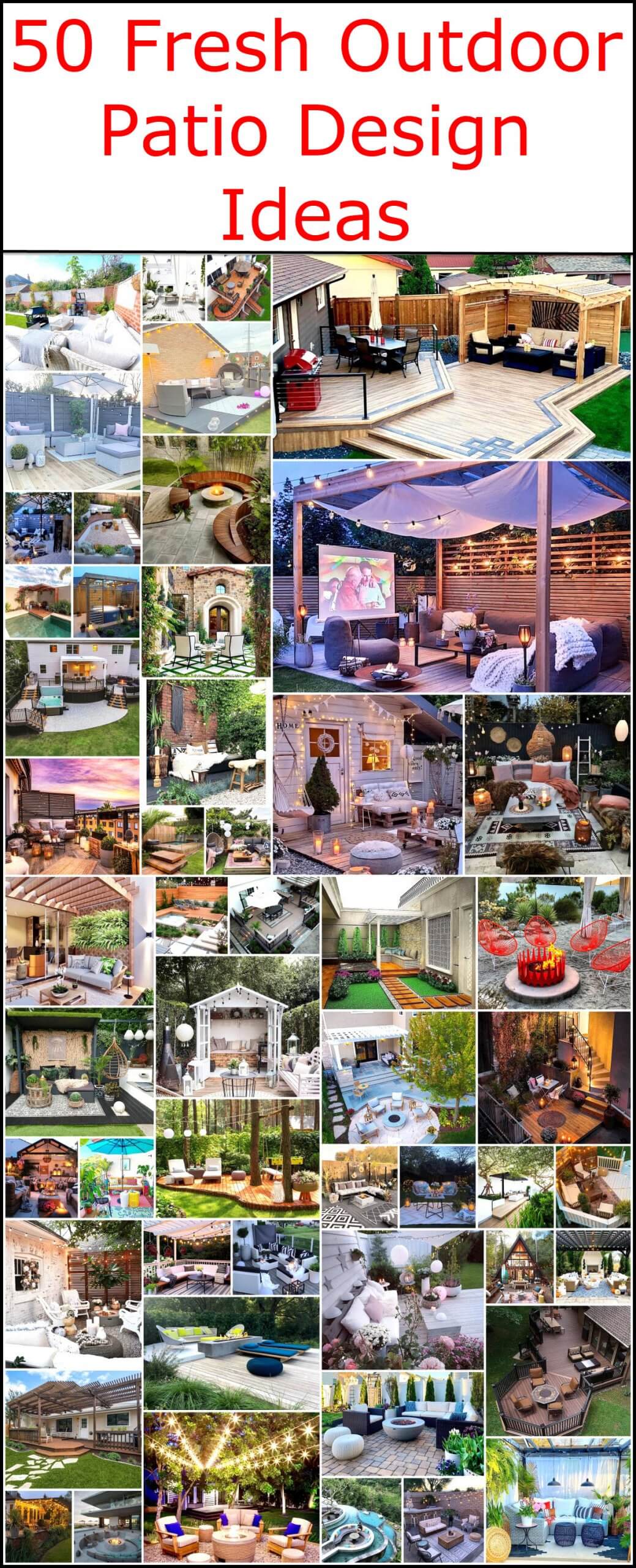 50 Fresh Outdoor Patio Design Ideas