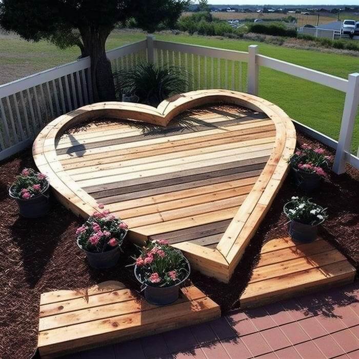 wooden garden deck ideas (25)