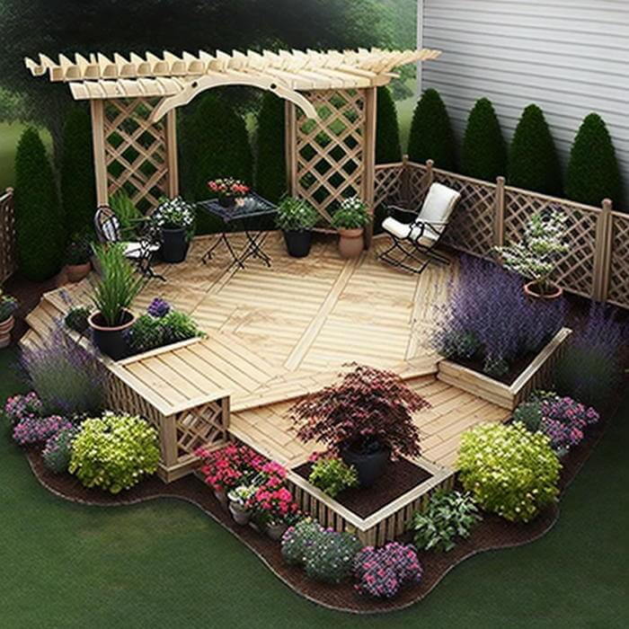 Eye Catching Ideas for Wooden Garden Decks Pergola Gazebos