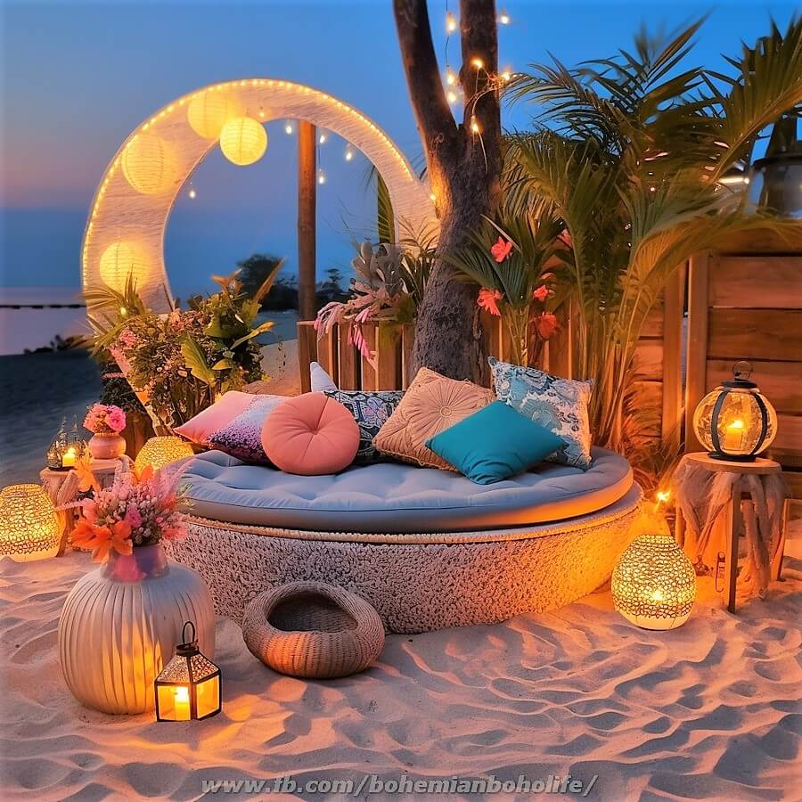 Bohemian and Hippie Style Beach Patio Lounge (4)