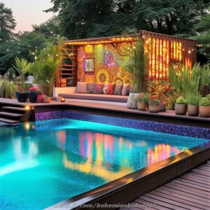 Backyard Garden Pool Design Ideas With Bohemian Style Decor – Pergola ...