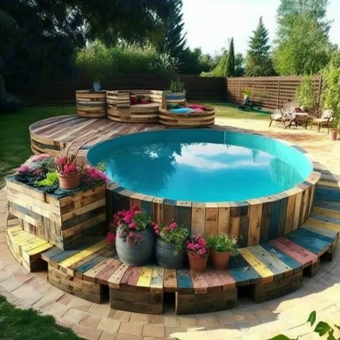 garden wooden pool design ideas (5)