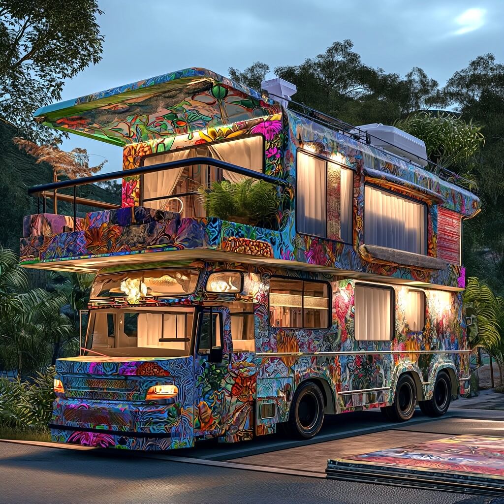 hippie boho style van and RV campers (16)