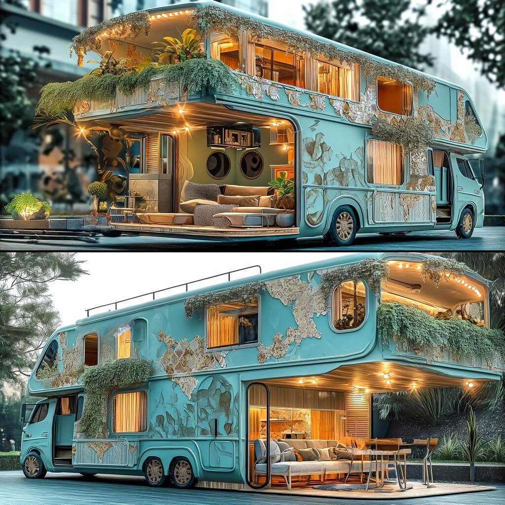 hippie boho style van and RV campers (20)