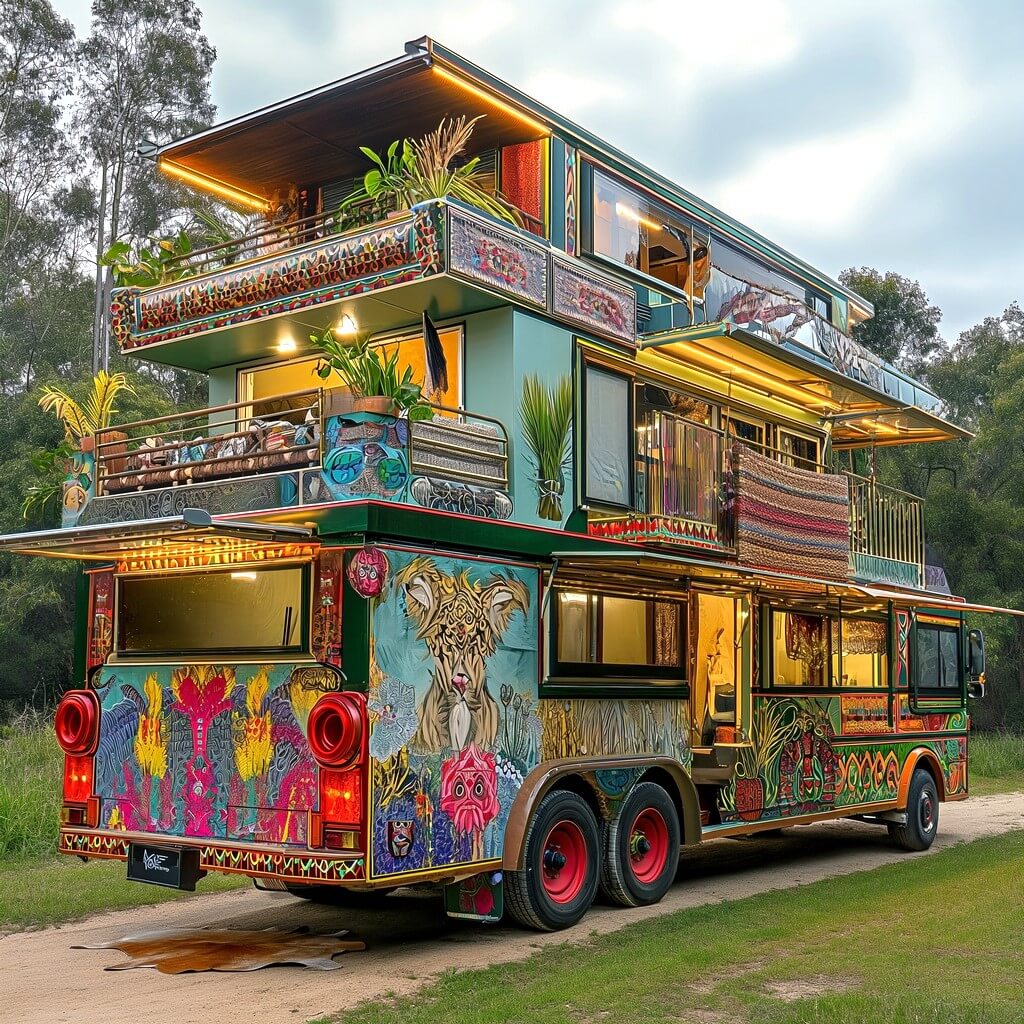 hippie boho style van and RV campers (21)