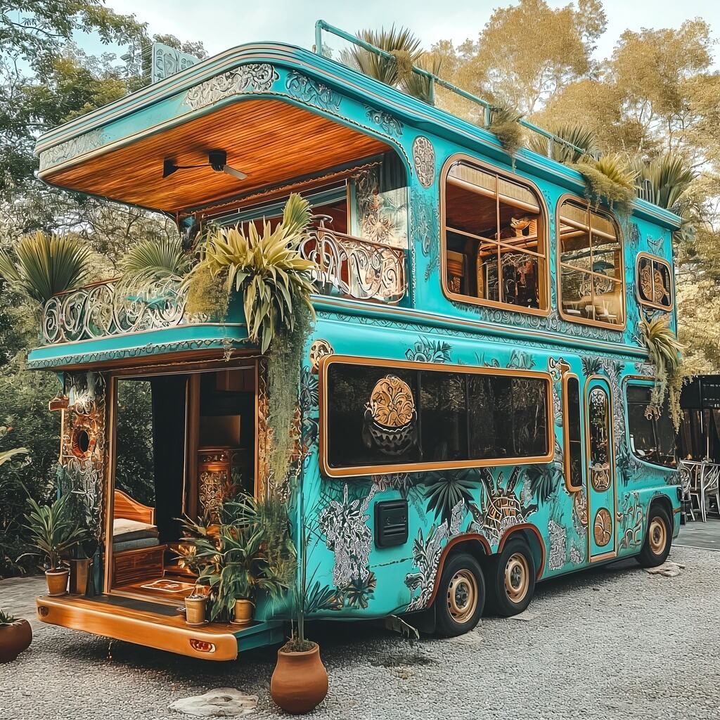 hippie boho style van and RV campers (9)